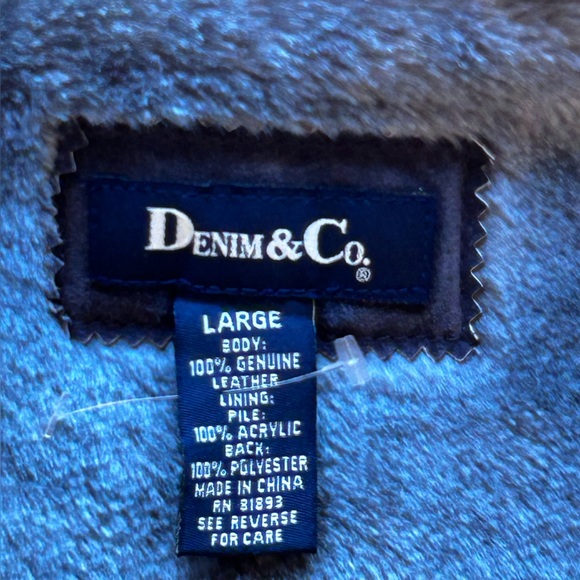 Denim&Co Gray Suede Faux Fur Lined Zipper Vest Size Large - Picture 2 of 8